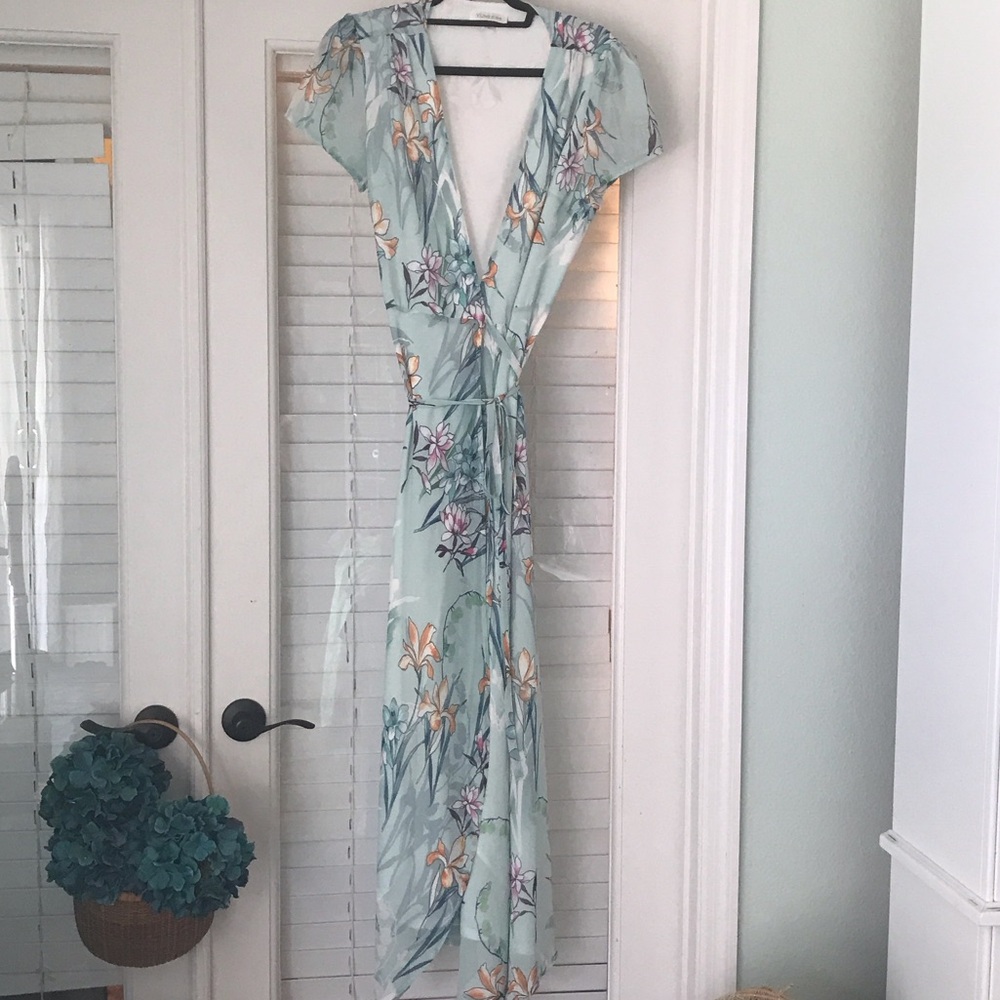 Yumi Kim Light Blue Floral Maxi Dress